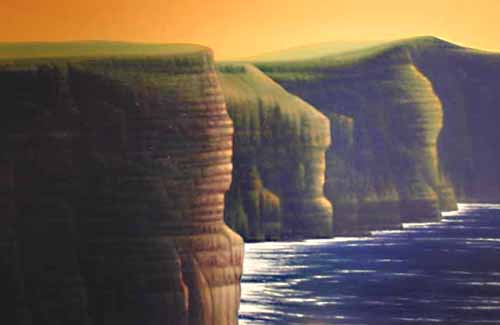 The Cliffs of Moher, oil on canvas, 30" x 45"